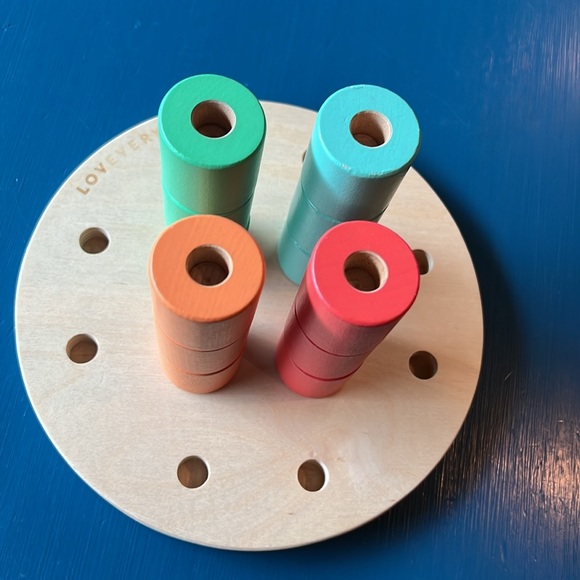 Lovevery Wooden Stacking Peg Board - Picture 2 of 4